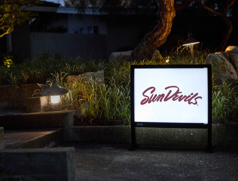 Arizona State Sun Devils Script White Yardsy Sign - Flat Feet