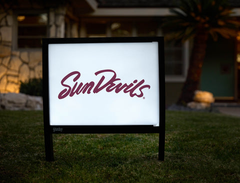 Arizona State Sun Devils Script White Yardsy Sign - Hero