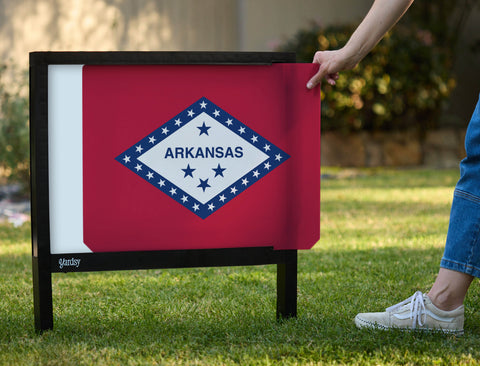 Arkansas State Flag Yardsy Sign - Interchangeable