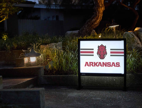 Arkansas Mascot Stripes White Yardsy Sign
