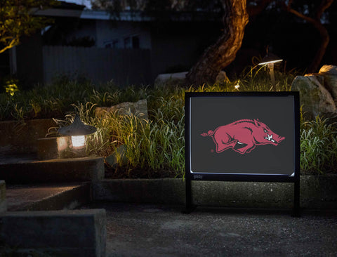 Arkansas Razorbacks Mascot Black Yardsy Sign - Flat Feet