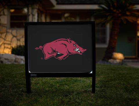 Arkansas Razorbacks Mascot Black Yardsy Sign - Hero