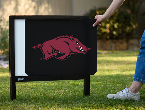 Arkansas Razorbacks Mascot Black Yardsy Sign - Interchangeable