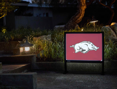 Arkansas Razorbacks White Cardinal Yardsy Sign - Flat Feet