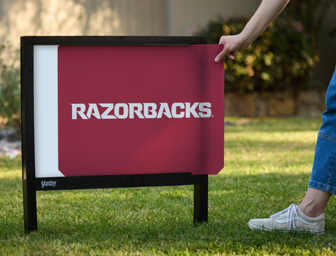 Arkansas Razorbacks Wordmark Cardinal Yardsy Sign - Interchangeable