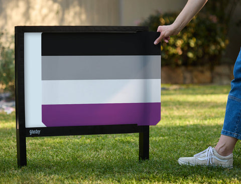 Asexual Pride Flag Yardsy Sign - Interchangeable