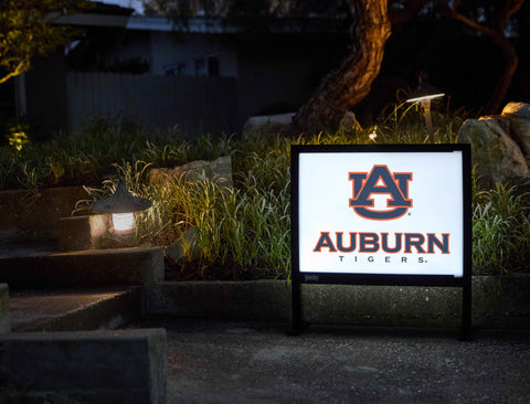Auburn AU Tigers White Yardsy Sign - Flat Feet