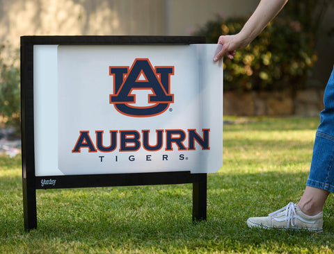 Auburn AU Tigers White Yardsy Sign - Interchangeable