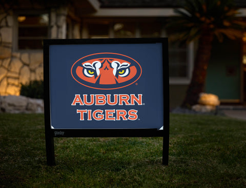 Auburn Tigers Eyes Blue Yardsy Sign - Hero