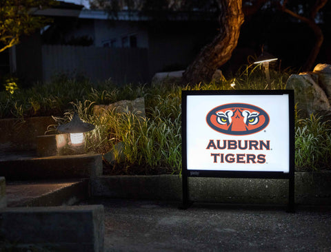 Auburn Tigers Eyes White Yardsy Sign - Flat Feet