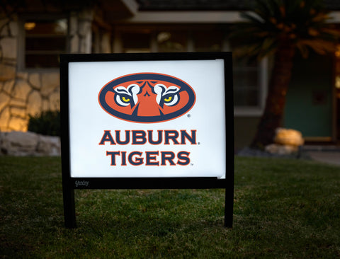 Auburn Tigers Eyes White Yardsy Sign - Hero
