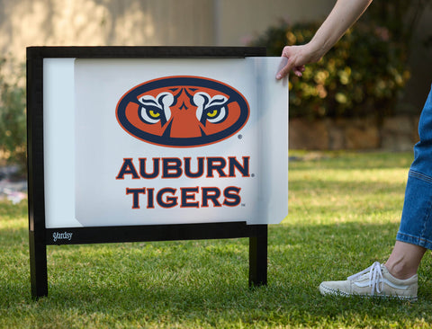 Auburn Tigers Eyes White Yardsy Sign - Interchangeable