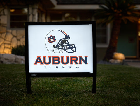 Auburn Tigers Helmet White Yardsy Sign - Hero