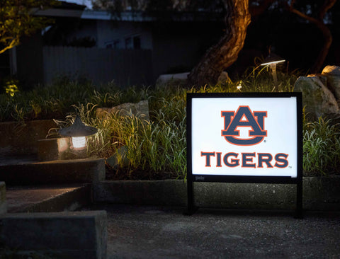 Auburn Tigers White Yardsy Sign - Flat Feet