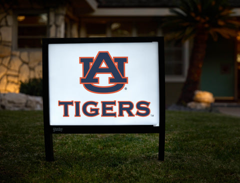Auburn Tigers White Yardsy Sign - Hero