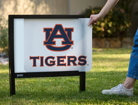 Auburn Tigers White Yardsy Sign - Interchangeable