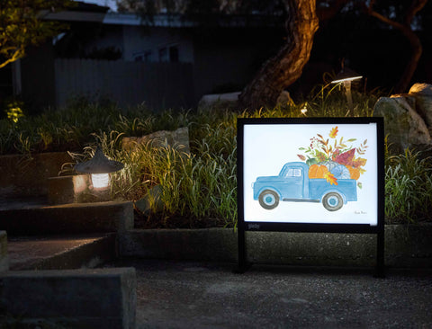 Autumn Harvest Truck Yardsy Sign - Flat Feet