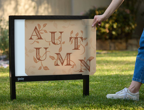 Autumn Lettering Yardsy Sign - Interchangeable