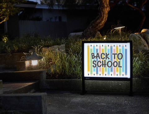 Back To School Pencils Yardsy Sign - Flat Feet