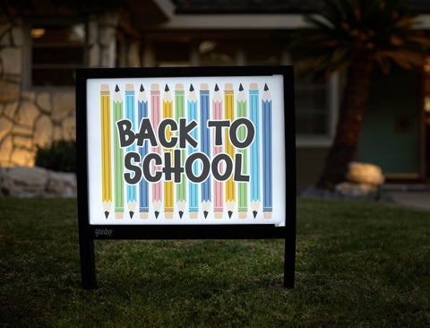 Back To School Pencils Yardsy Sign - Hero