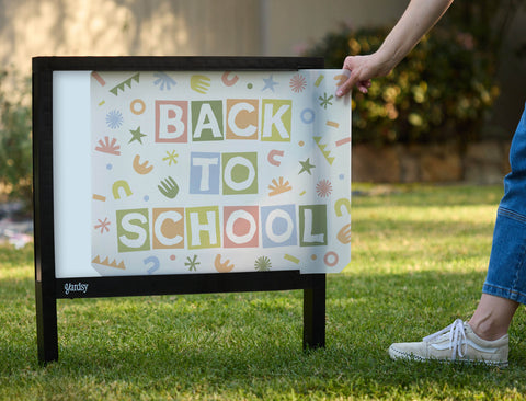 Back To School Yardsy Sign - Interchangeable