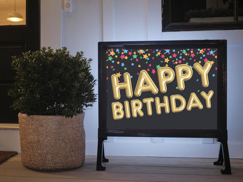Balloon Birthday Yardsy Sign