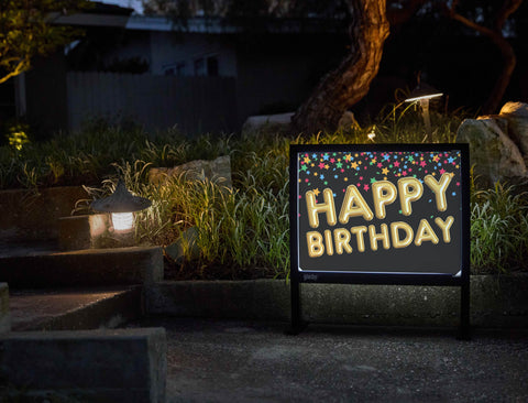 Balloon Birthday Yardsy Sign - Flat Feet
