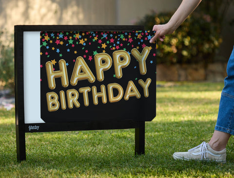 Balloon Birthday Yardsy Sign - Interchangeable
