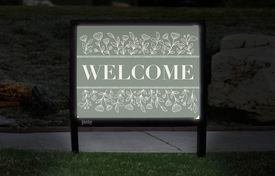 Welcome Yard Signs That Light Up at Night - Everyday or Custom | Yardsy