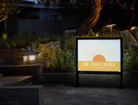 Be The Light Sun Yardsy Sign - Flat Feet