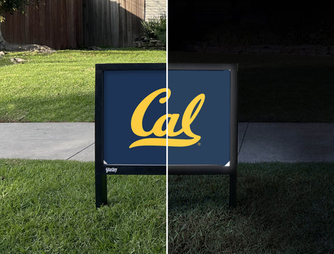 Berkeley Cal Blue Yardsy Sign - Day Night