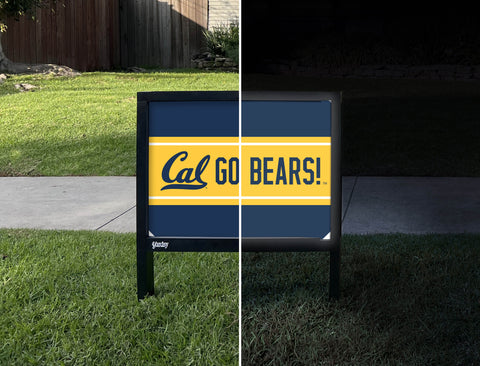 Berkeley Cal Go Bears Blue Yardsy Sign - Day Night