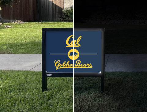 Berkeley Cal Golden Bears Blue Yardsy Sign - Day Night