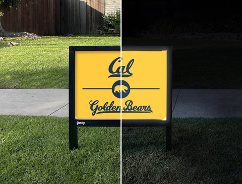 Berkeley Cal Golden Bears Gold Yardsy Sign - Day Night