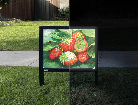 Berry Bounty Garden Decoration Yardsy Sign - Day Night