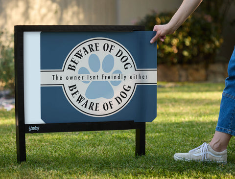 Beware Of Dog Yardsy Sign - Interchangeable