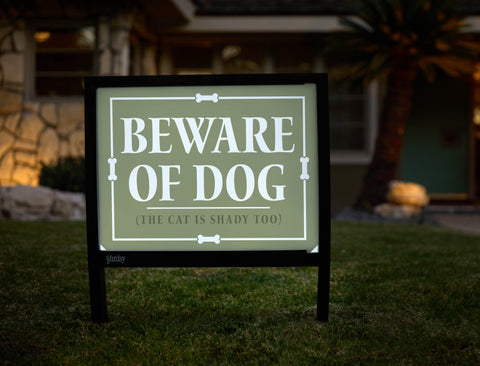 Beware Of Dog And Cat Yardsy Sign - Hero