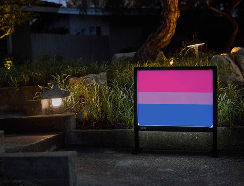Bisexual Pride Flag Yardsy Sign - Flat Feet