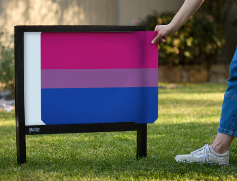 Bisexual Pride Flag Yardsy Sign - Interchangeable