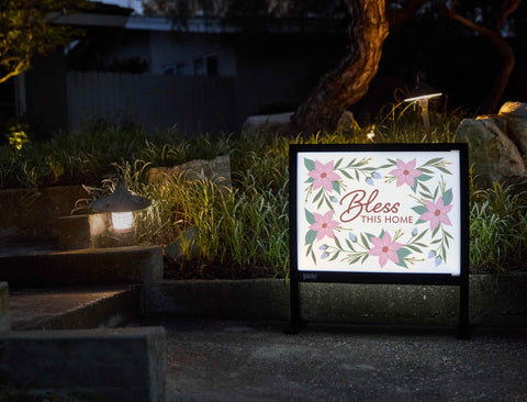 Bless This Home Yardsy Sign - Flat Feet