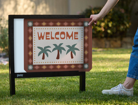 Boho Welcome Yardsy Sign - Interchangeable