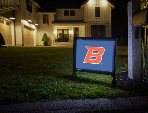 Boise State B Academic Mark Blue Yardsy Sign