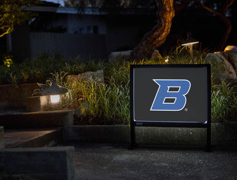 Boise State B Academic Mark Black Yardsy Sign - Flat Feet