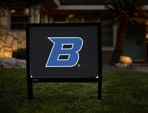 Boise State B Academic Mark Black Yardsy Sign - Hero