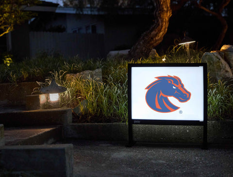 Boise State Broncos Primary Mark White Yardsy Sign - Flat Feet