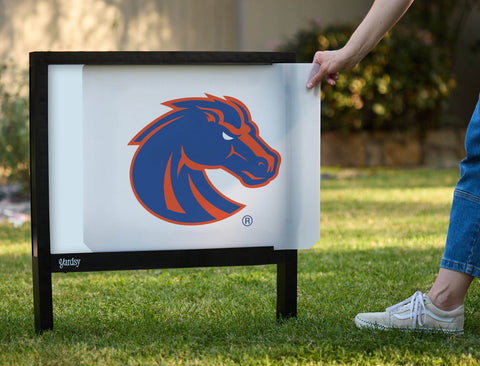 Boise State Broncos Primary Mark White Yardsy Sign - Interchangeable