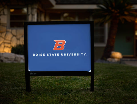 Boise State Primary Academic Mark Blue Yardsy Sign - Hero
