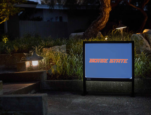 Boise State Wordmark Blue Yardsy Sign - Flat Feet