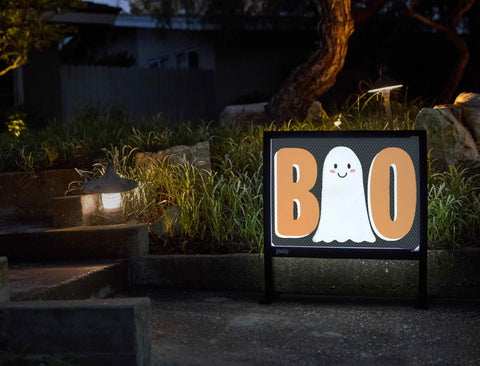 Boo The Cute Ghost Yardsy Sign - Flat Feet