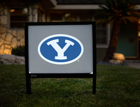 Brigham Young Athletics Mark Gray Yardsy Sign - Hero